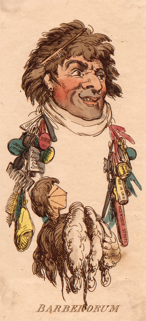 Hoder: Barberorum av Thomas Rowlandson