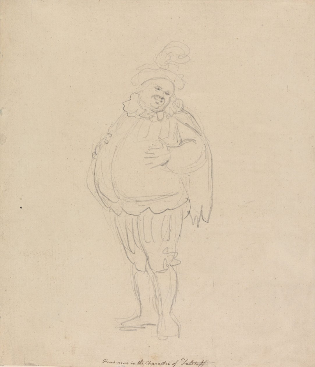 Henderson i rollen som Falstaff av Thomas Rowlandson