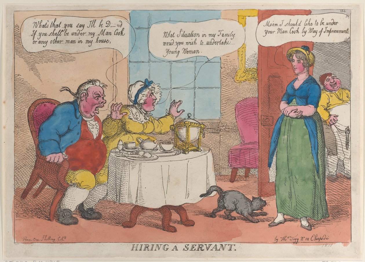 Ansette en tjener, 1811., 1811. av Thomas Rowlandson