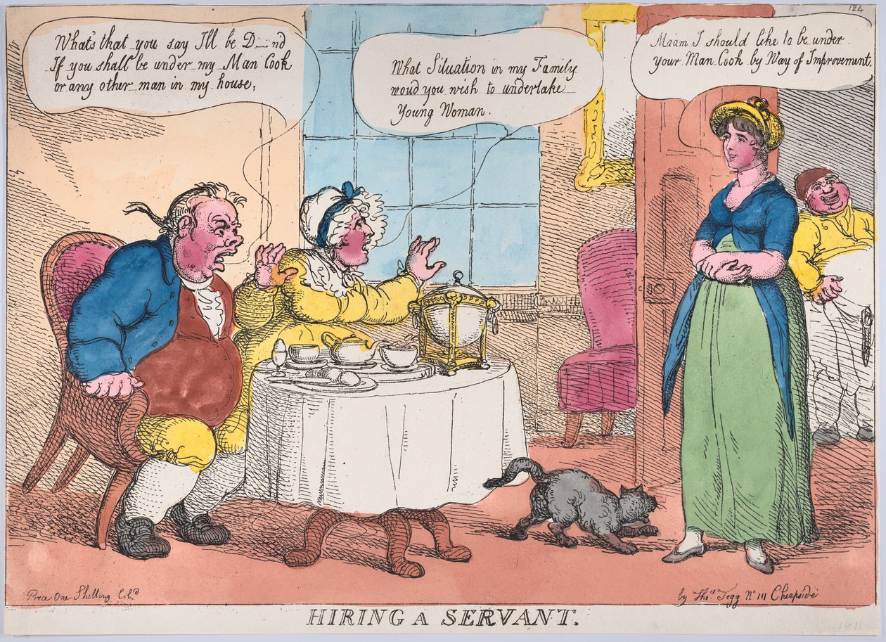 Ansette en tjener, 1811., 1811. av Thomas Rowlandson