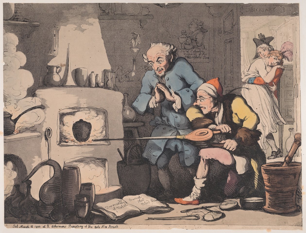 Hokus Pokus, eller Søking etter de vises stein, 12. mars 1800., 12. mars 1800. av Thomas Rowlandson