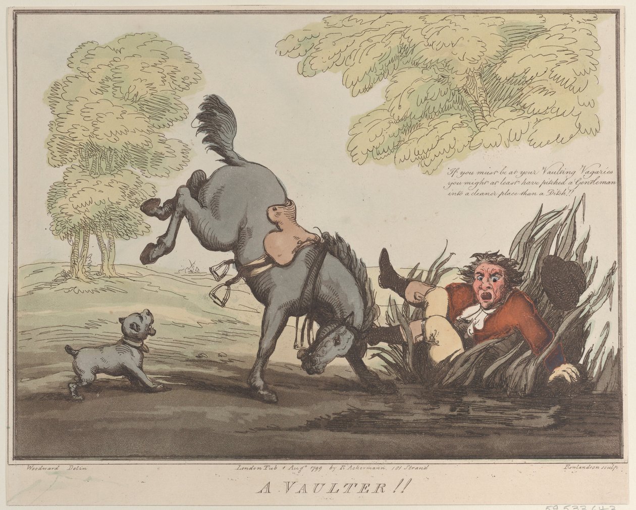 Hesteprestasjoner, skisse 12: A Vaulter !!, 1. august 1799., 1. august 1799. av Thomas Rowlandson