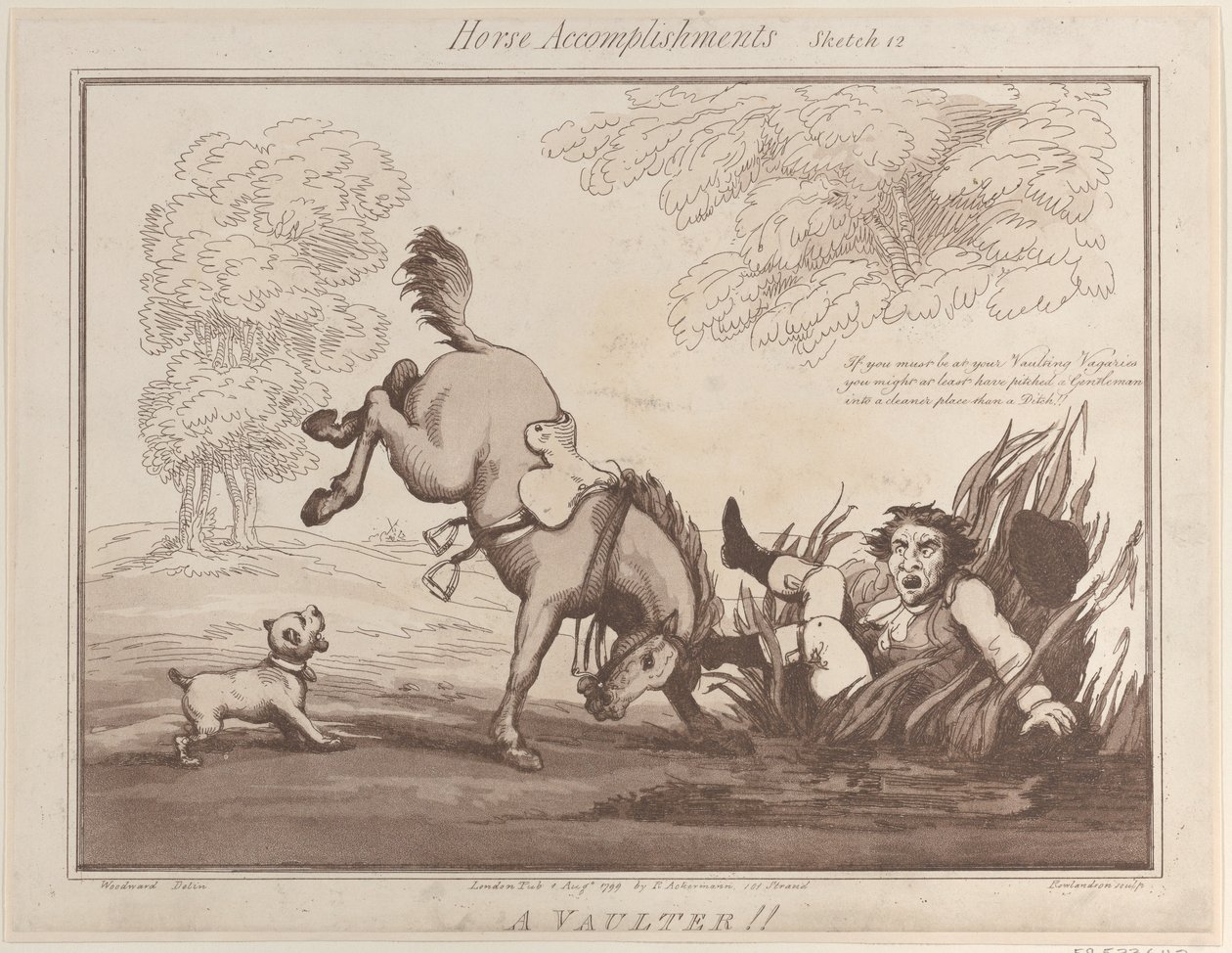 Hesteprestasjoner, skisse 12: A Vaulter !!, 1. august 1799., 1. august 1799. av Thomas Rowlandson
