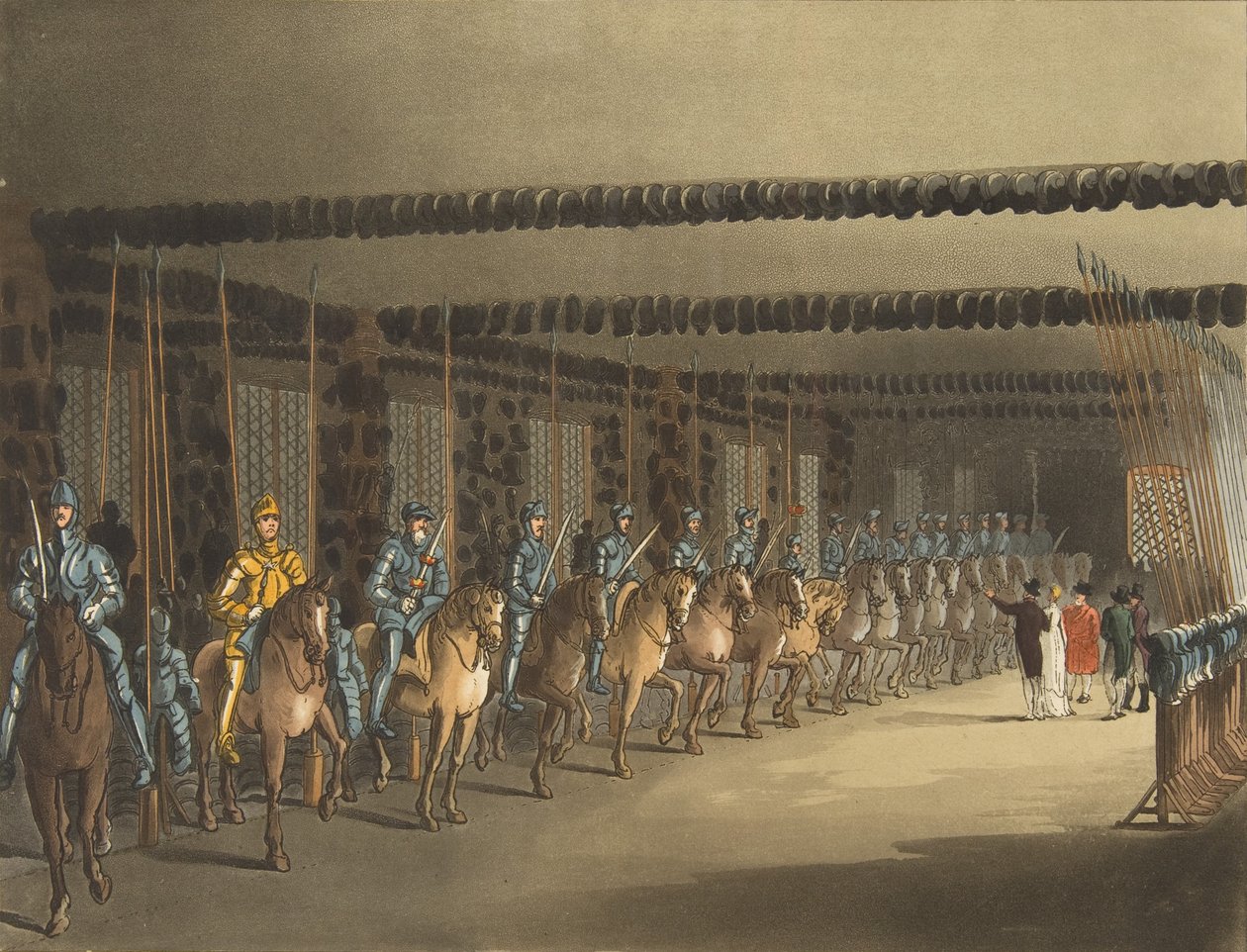 Horse Armoury, Tower of London, 1. november 1809., 1. november 1809 av Thomas Rowlandson