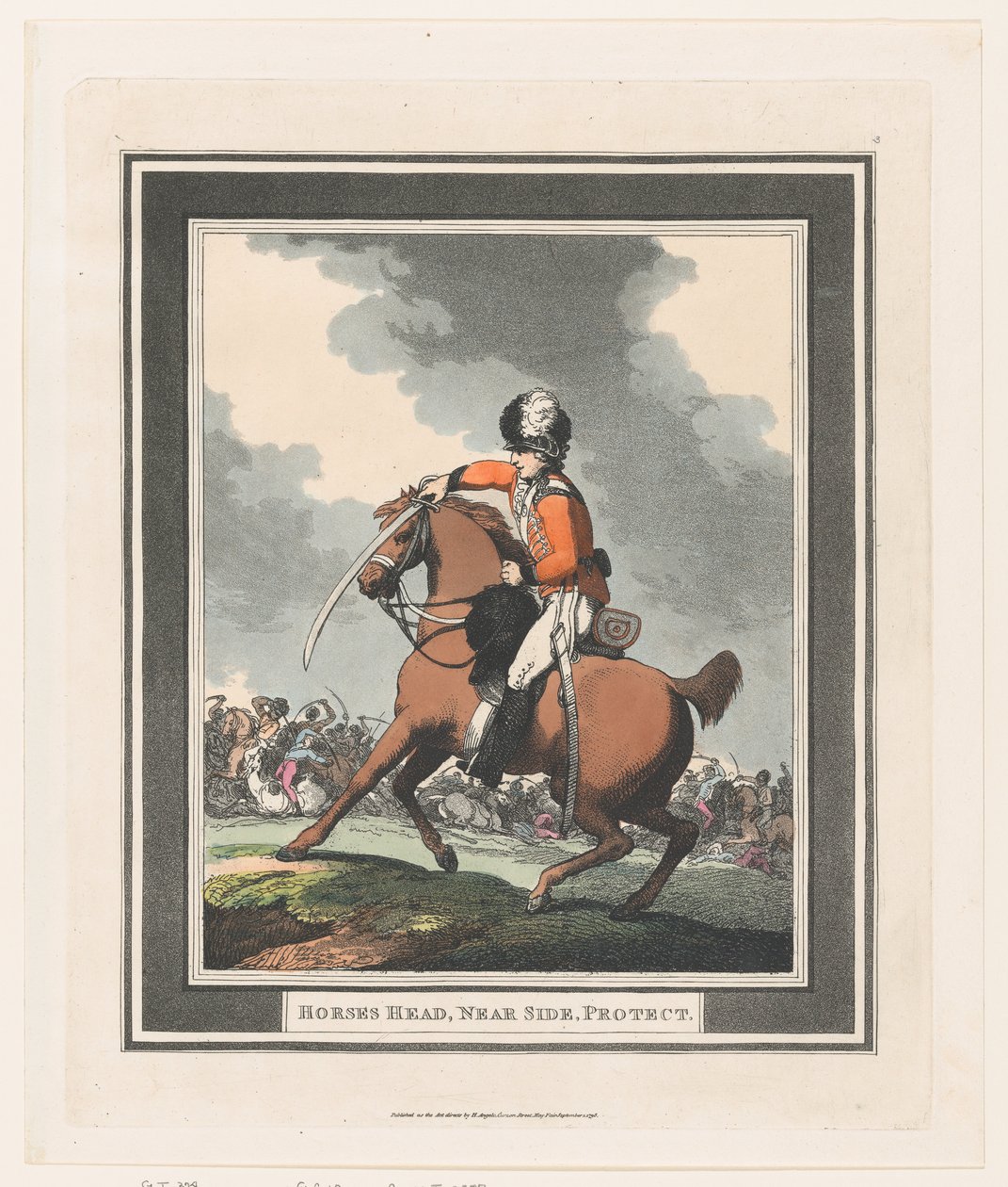Horses Head, Near Side, Protect, 1. september 1798., 1. september 1798. av Thomas Rowlandson