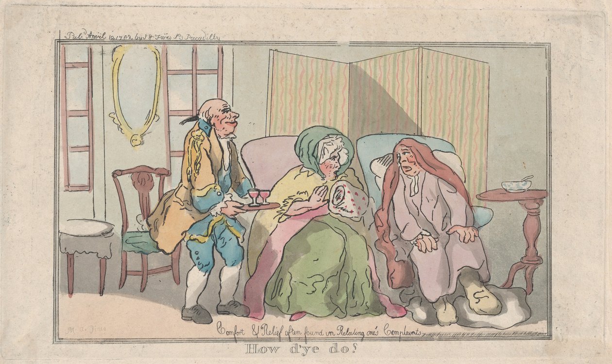 Hvordan har du det, 10. april 1792., 10. april 1792. av Thomas Rowlandson