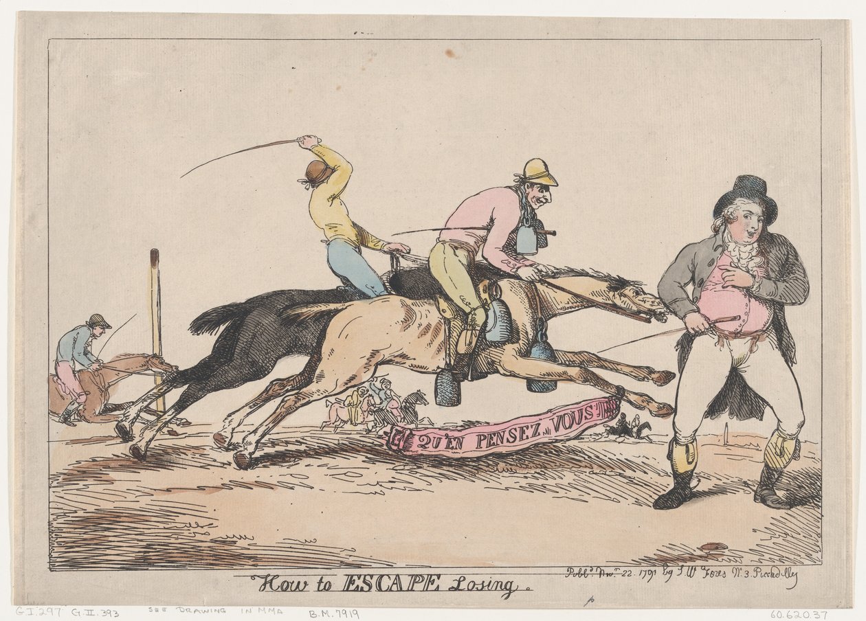 How to Escape Losing, 22. november 1791., 22. november 1791. av Thomas Rowlandson