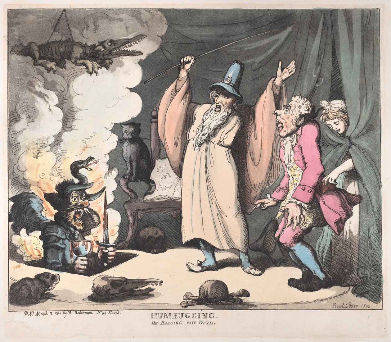 Humbugging, or Raising the Devil, 12. mars 1800., 12. mars 1800. av Thomas Rowlandson