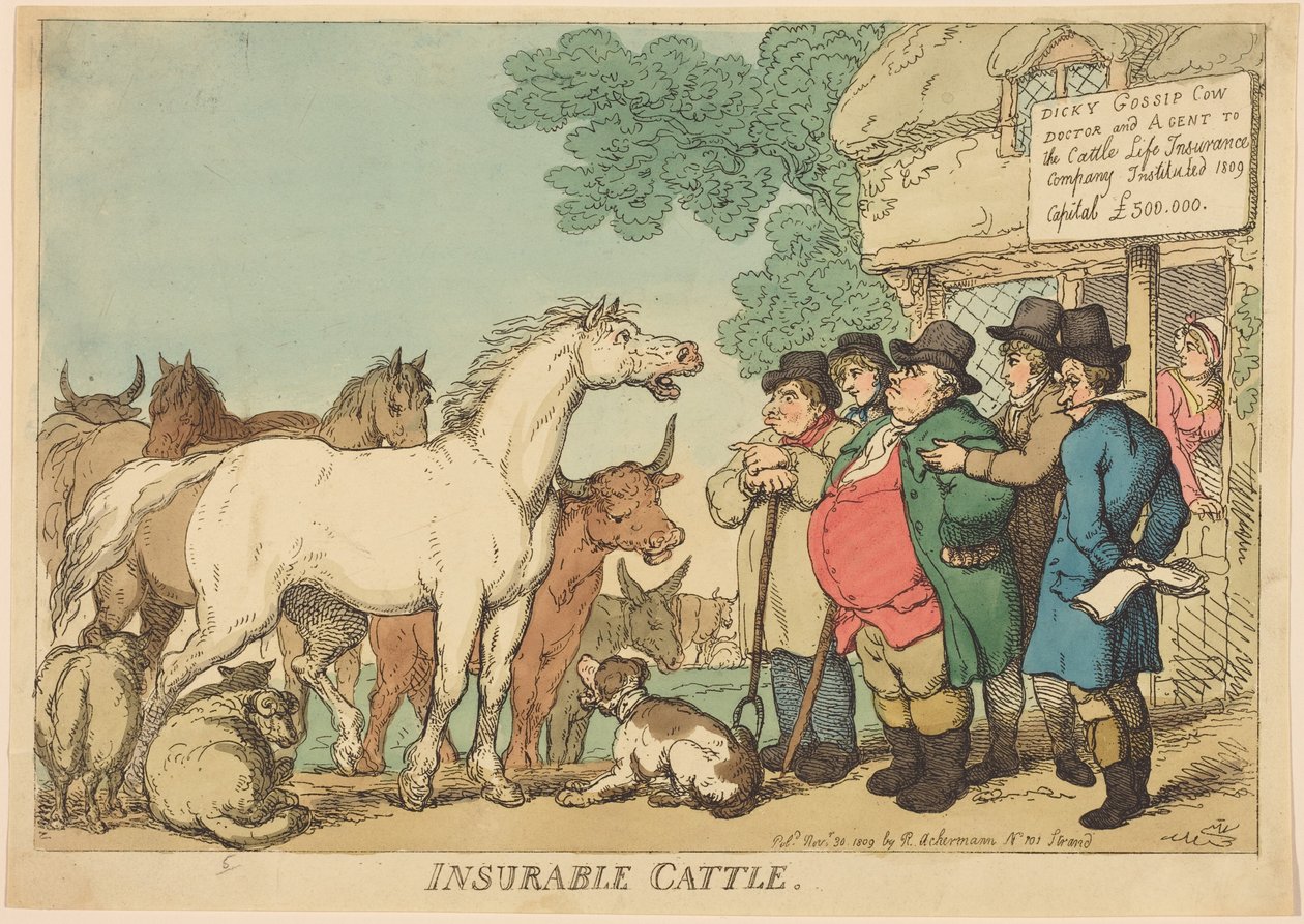 Forsikringsbart storfe av Thomas Rowlandson