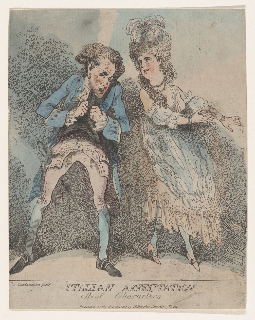 Italiensk hengivenhet, ekte karakterer, 1786-91., 1786-91. av Thomas Rowlandson