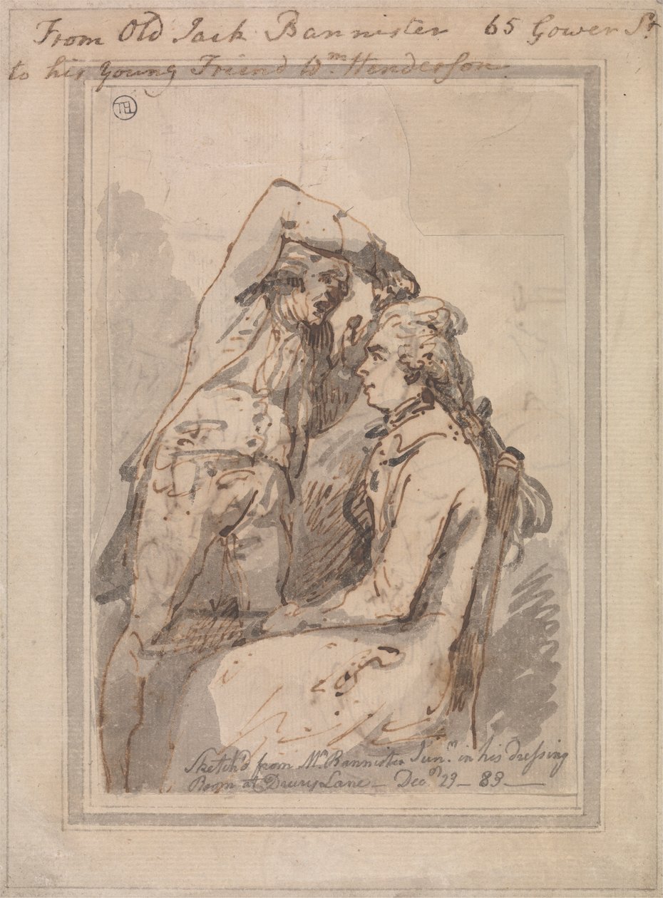 Jack Bannister i garderoben hans av Thomas Rowlandson