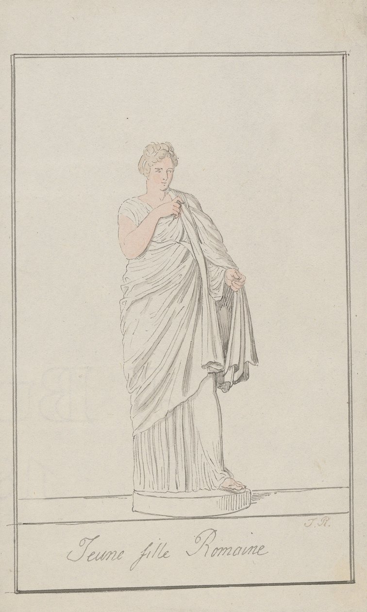 Ung romersk jente av Thomas Rowlandson