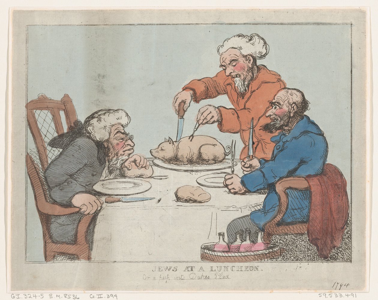Jøder på en lunsj av Thomas Rowlandson