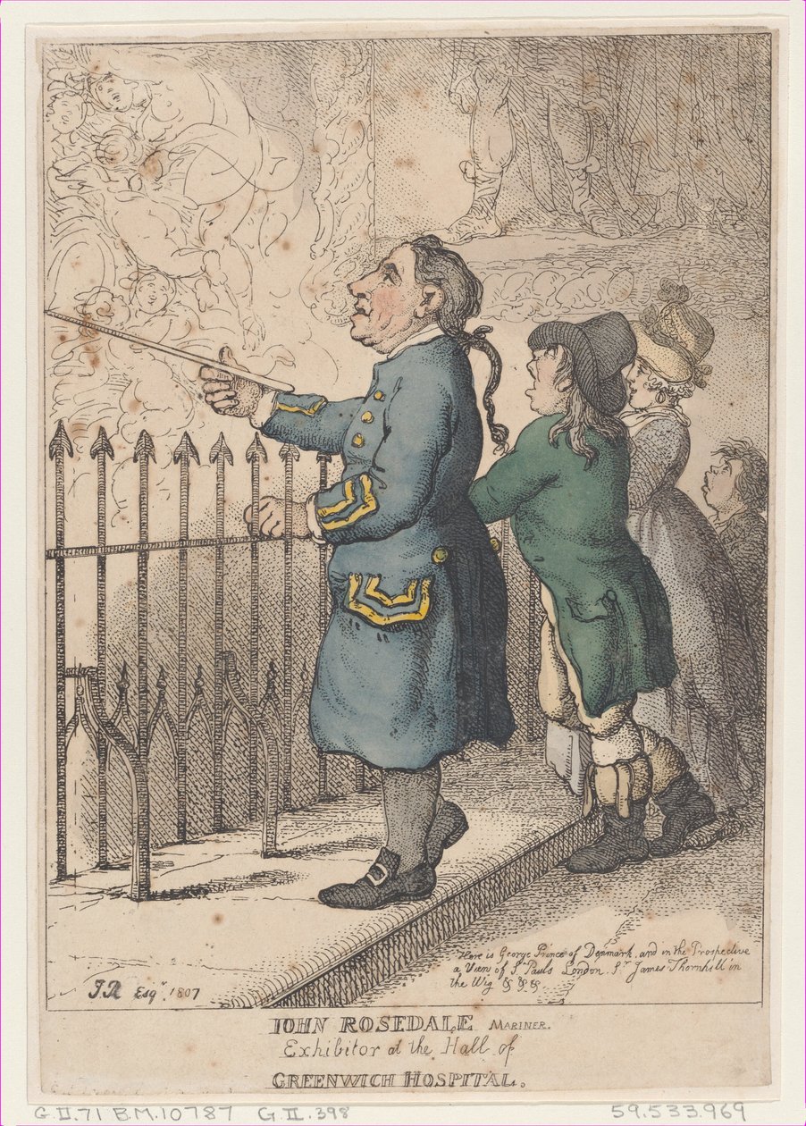 John Rosedale Mariner, utstiller ved Hall of Greenwich Hospital, 26. april 1807., 26. april 1807. av Thomas Rowlandson