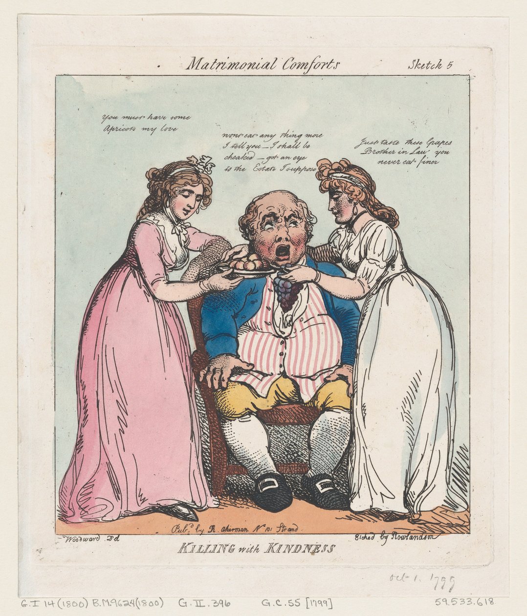 Killing with Kindness, 1. oktober 1799., 1. oktober 1799. av Thomas Rowlandson