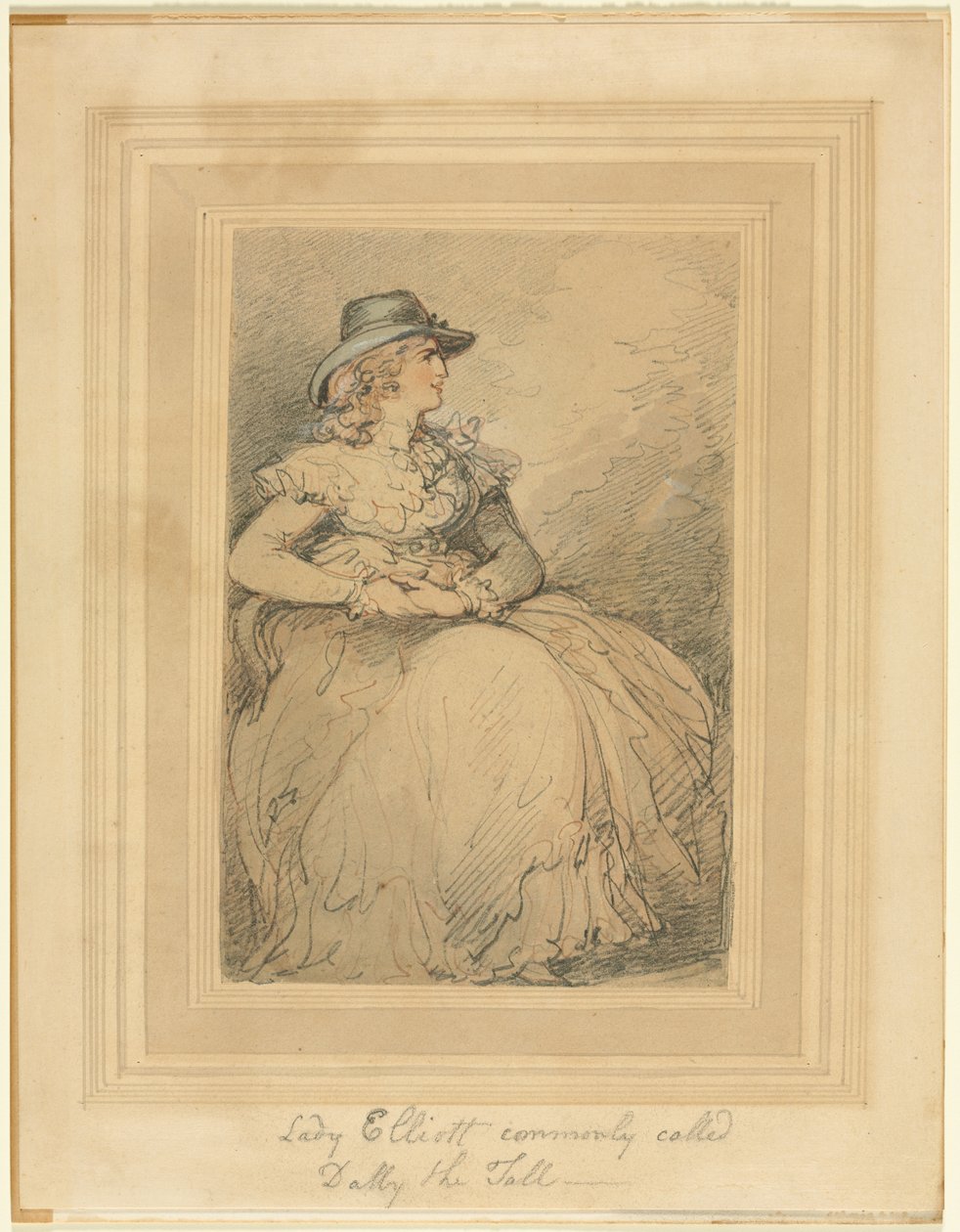 Lady Elliot, ofte kalt Dolly The Tall av Thomas Rowlandson