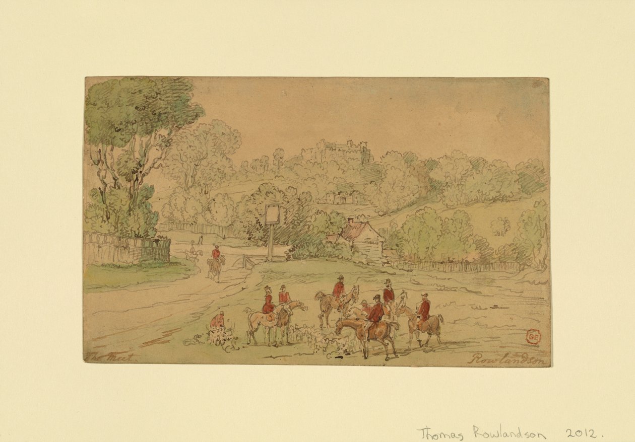 Landskap med jaktscene av Thomas Rowlandson
