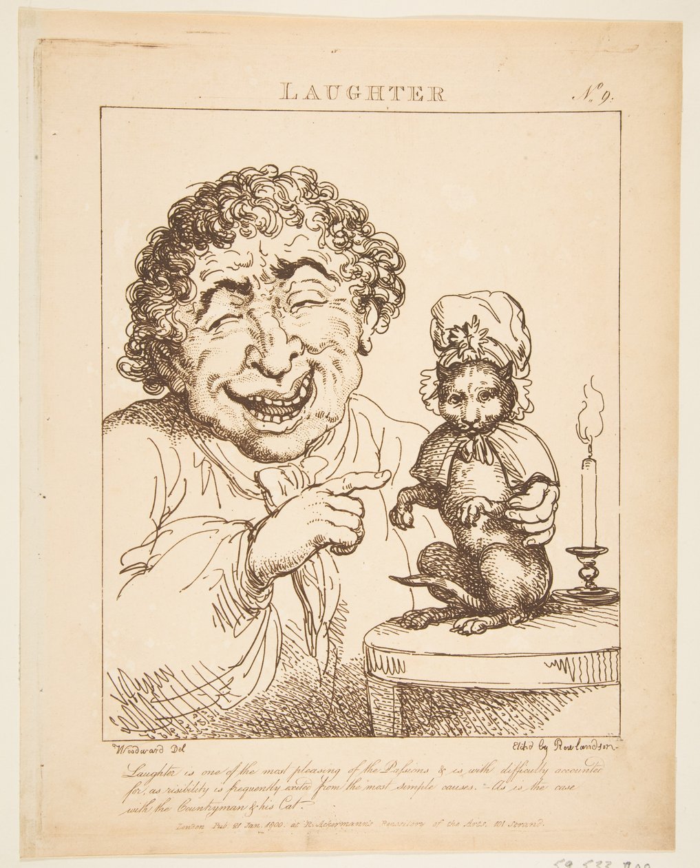 Latter Le Brun Travested, eller Caricatures of the Passions, 21. januar 1800. av Thomas Rowlandson