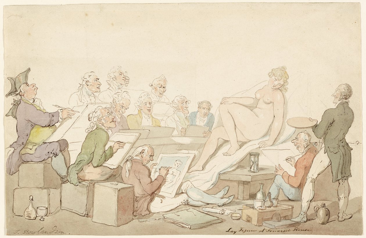 Lay Figur på Somerset House av Thomas Rowlandson
