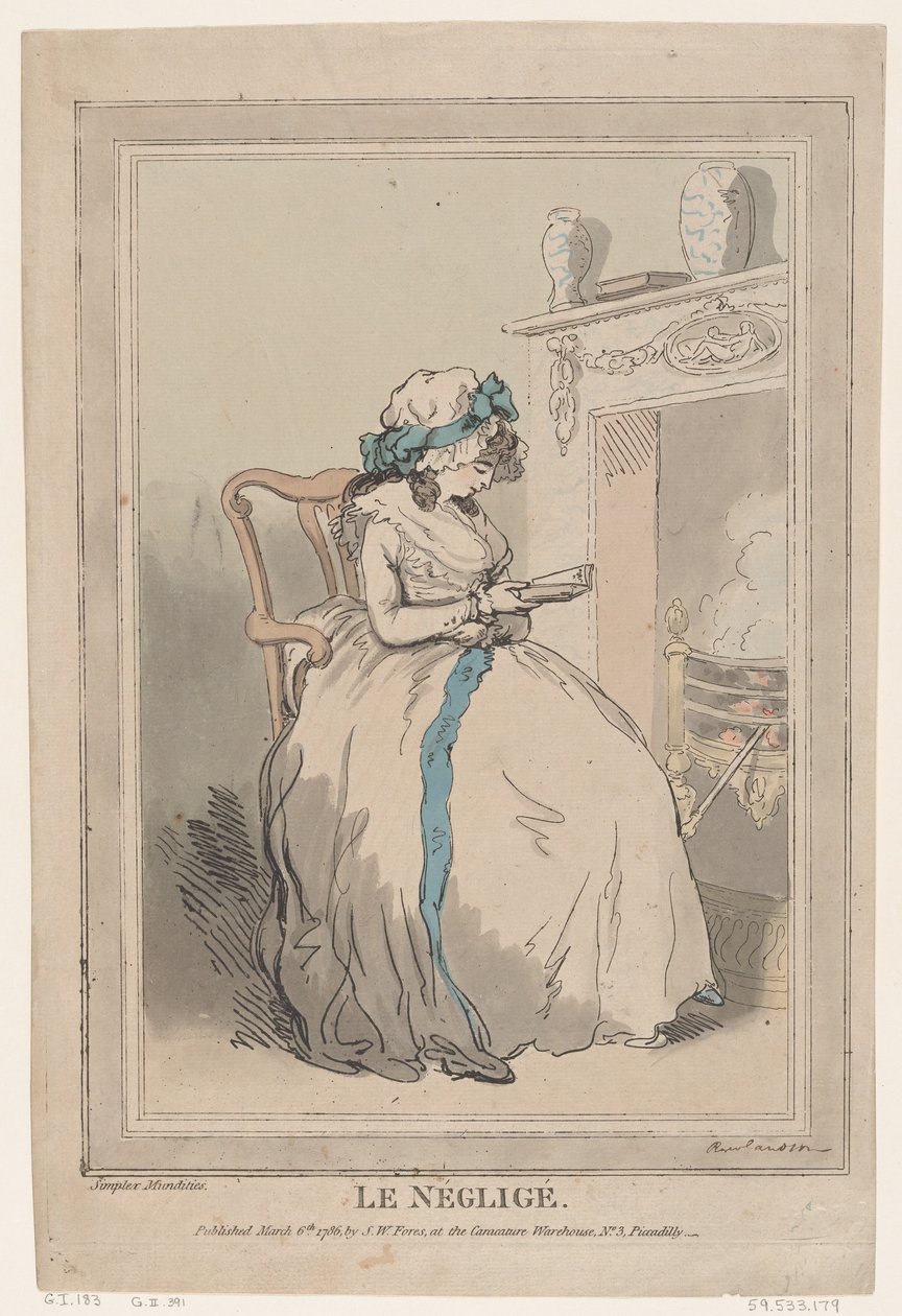 The Negligee, 6. mars 1786., 6. mars 1786. av Thomas Rowlandson