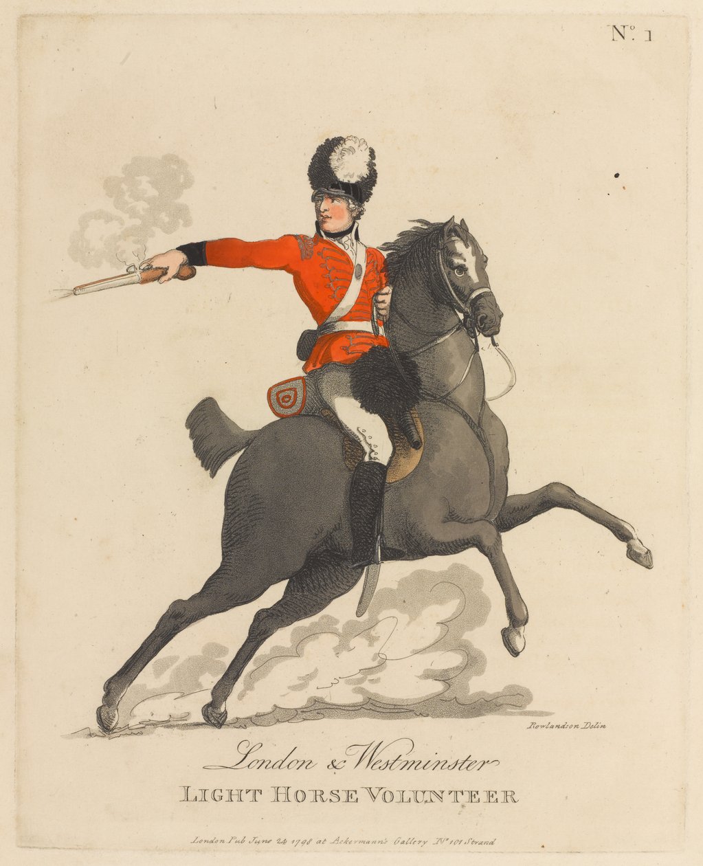 London og Westminster Light Horse frivillig av Thomas Rowlandson