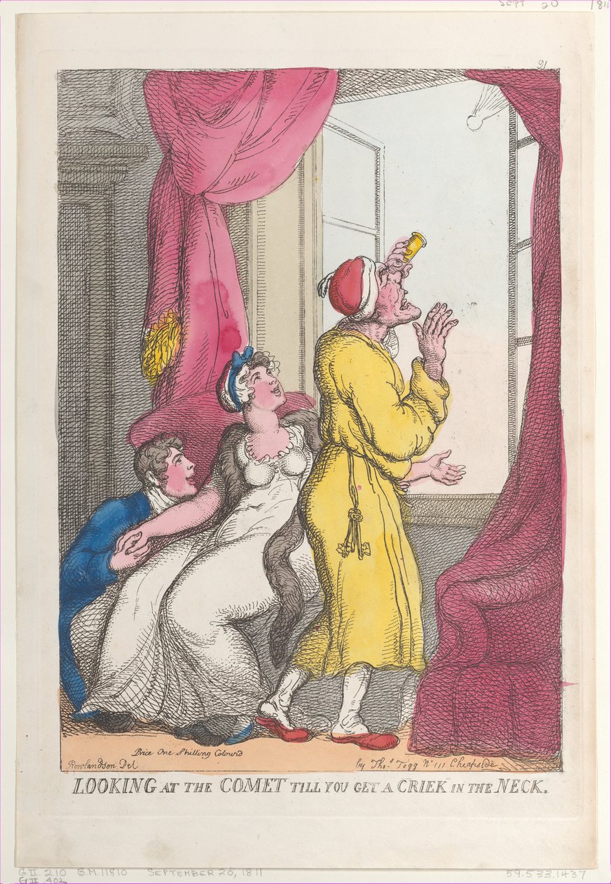 Ser på Comet till You Get a Crick in the Neck, 20. september 1811., 20. september 1811. av Thomas Rowlandson