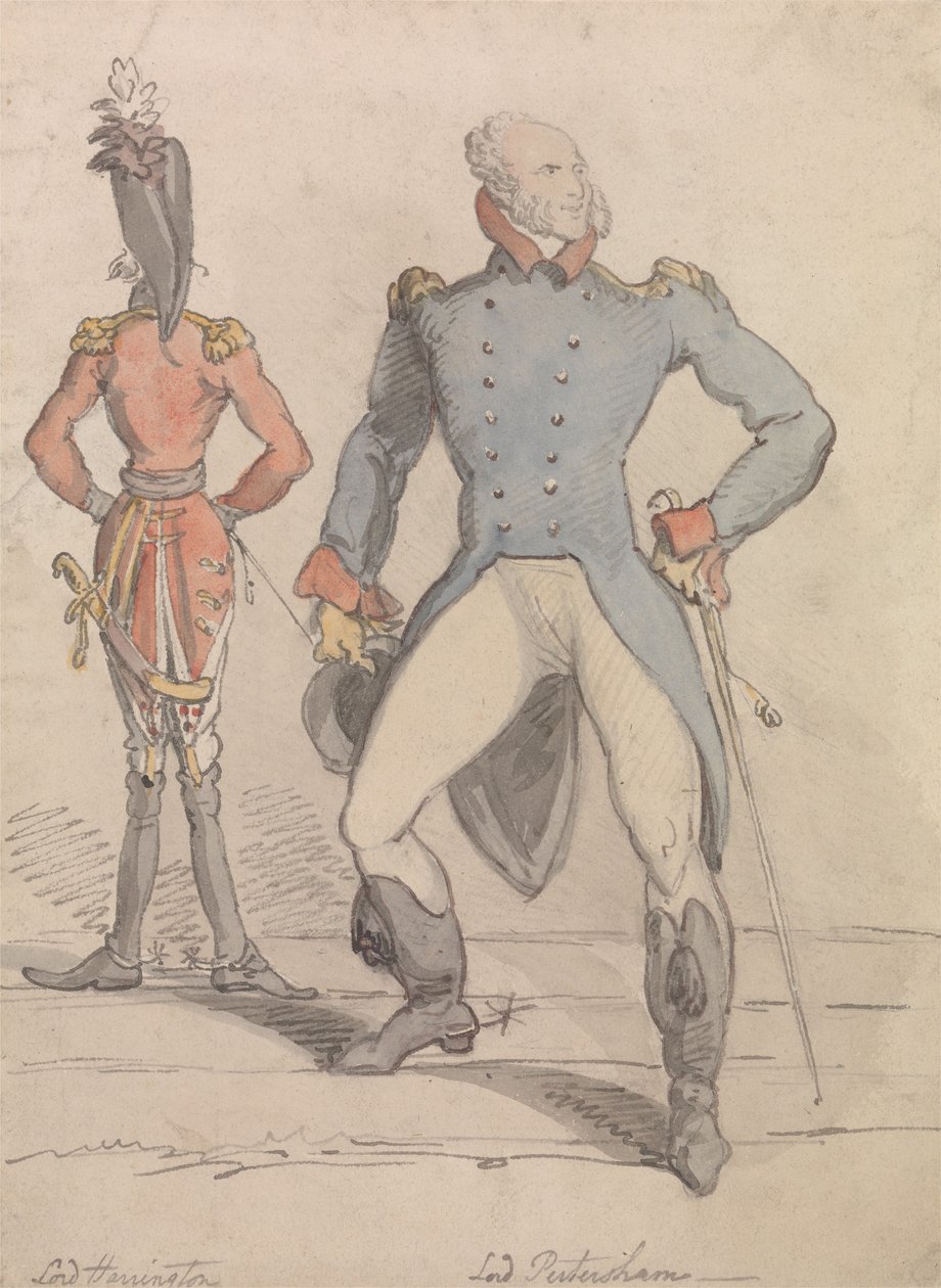 Lord Harrington og Lord Petersham av Thomas Rowlandson