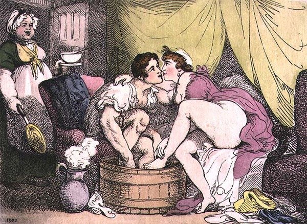Kjærlighet i badekar eller kur mot forkjølelse av Thomas Rowlandson