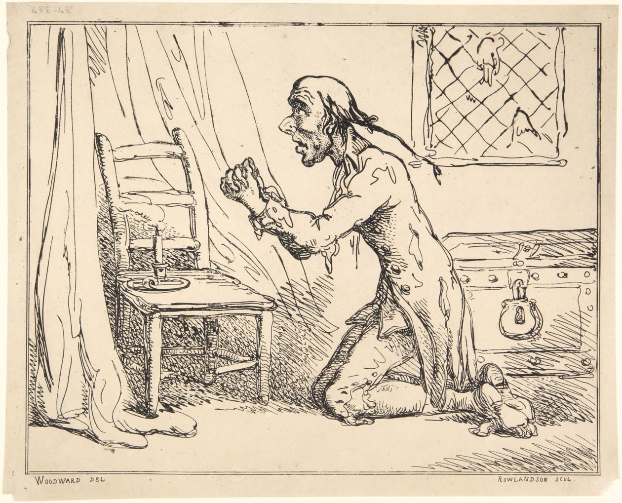 En mann som ber av Thomas Rowlandson