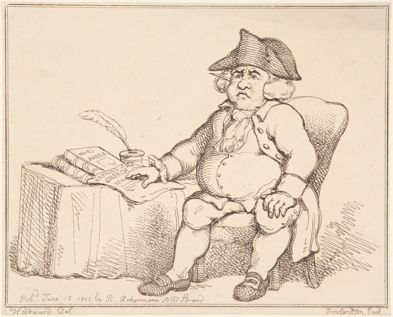 Man ved bordet av Thomas Rowlandson