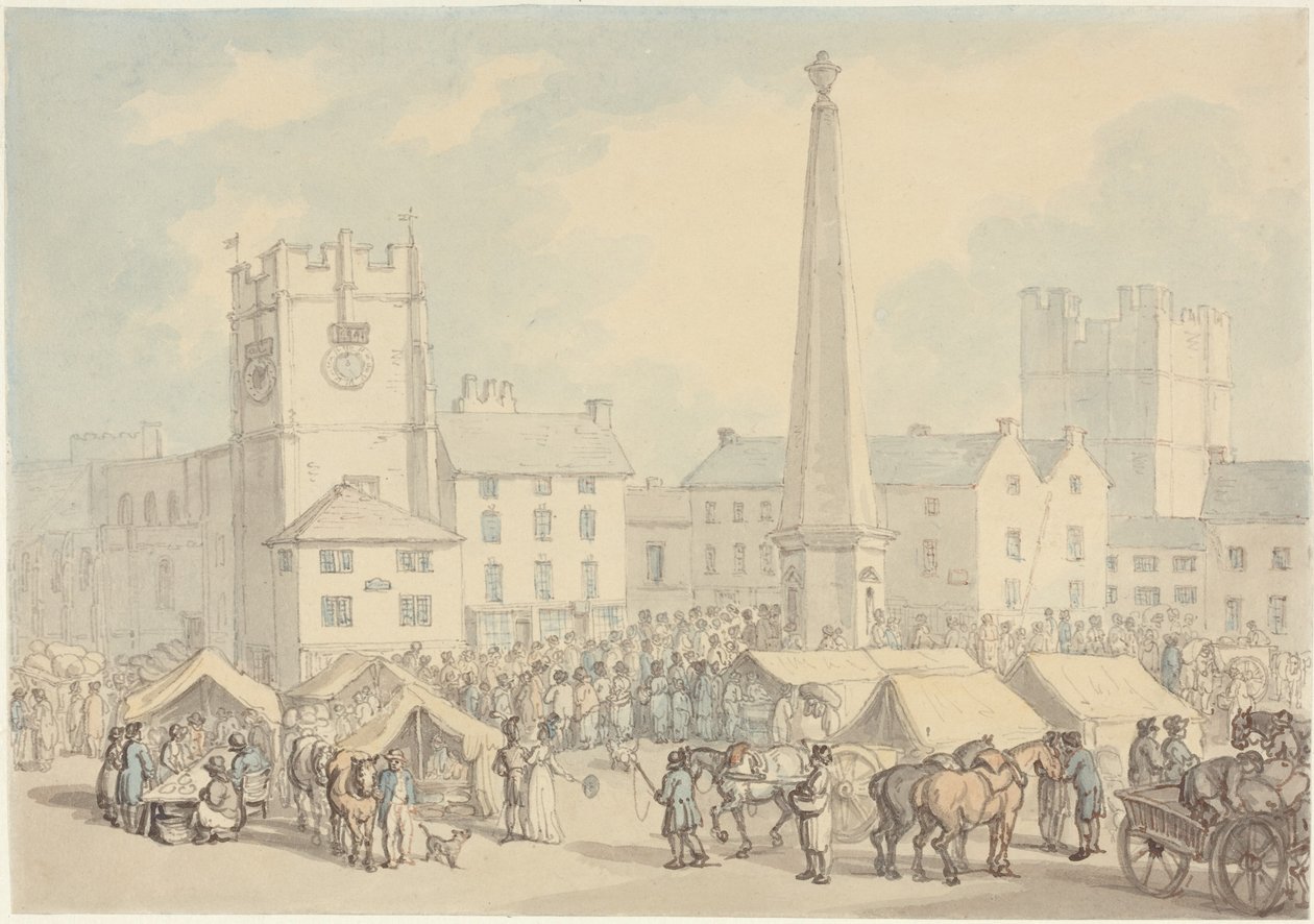 Markedsdag i Richmond i Yorkshire av Thomas Rowlandson