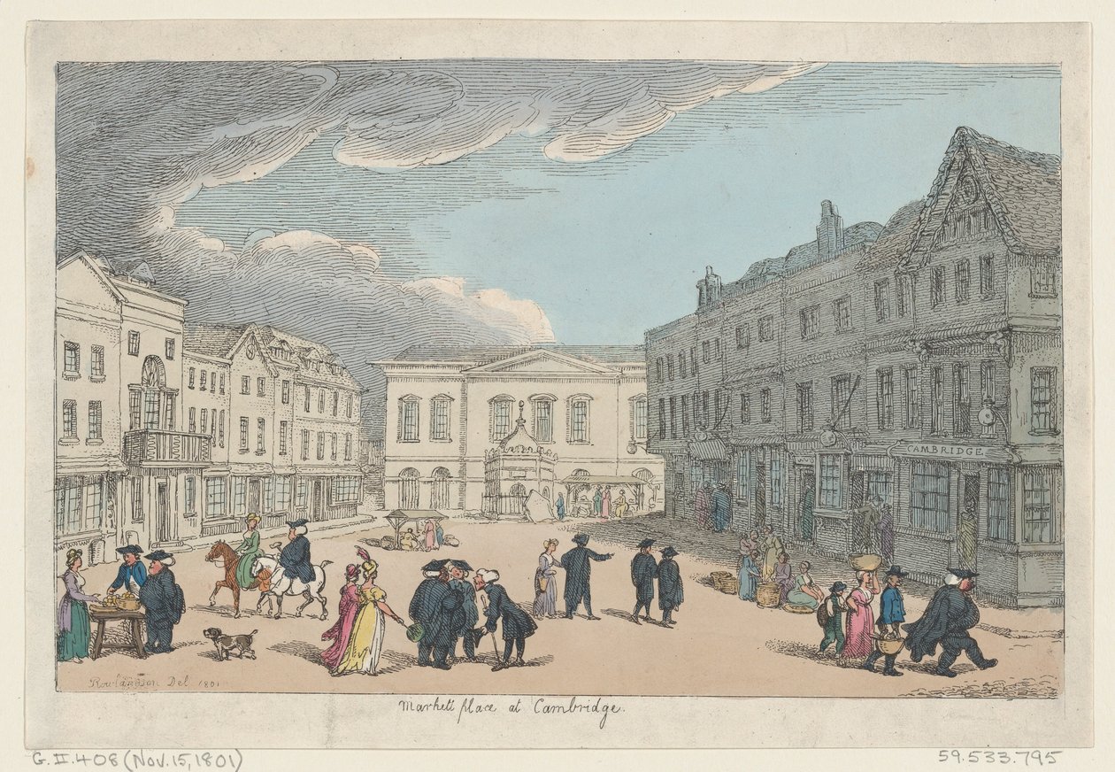 Market Place i Cambridge, 15. november 1801., 15. november 1801. av Thomas Rowlandson