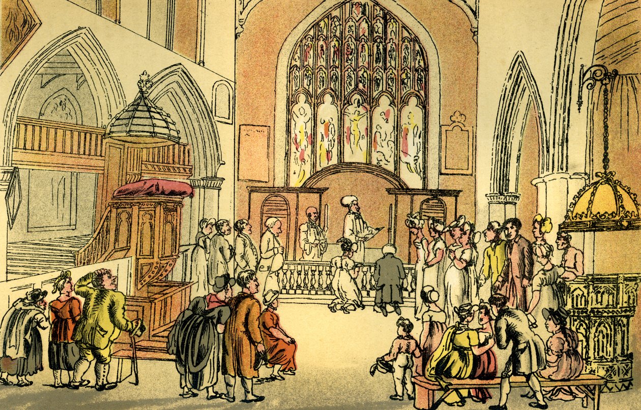 "Ekteskap med Dr Dicky Bend" av Thomas Rowlandson