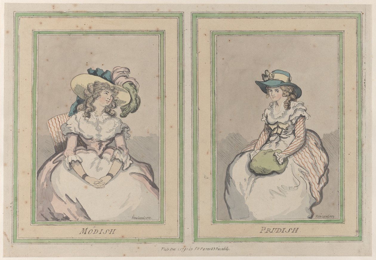 Modish and Prudish, 1. desember 1791., 1. desember 1791. av Thomas Rowlandson