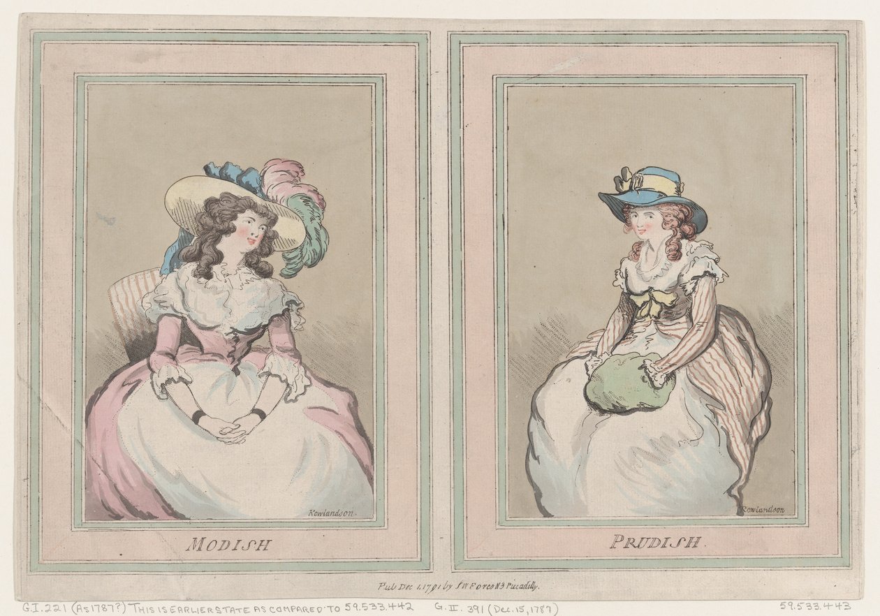 Modish and Prudish, 1. desember 1791., 1. desember 1791. av Thomas Rowlandson