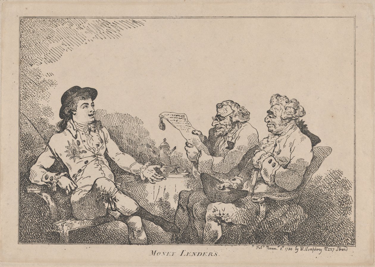 Money Lenders, 8. november 1784., 8. november 1784. av Thomas Rowlandson