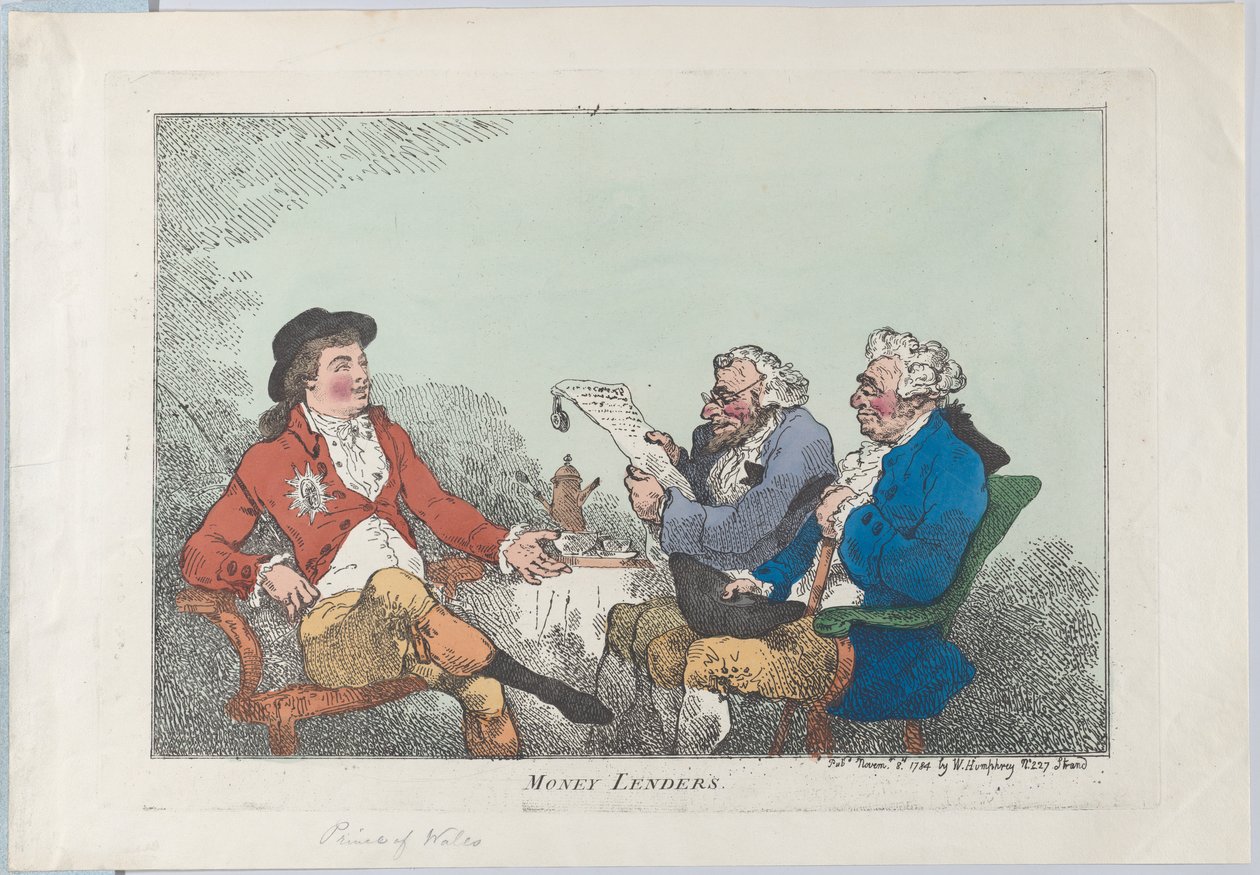 Pengeutlånere, 8. november 1784., 8. november 1784. av Thomas Rowlandson