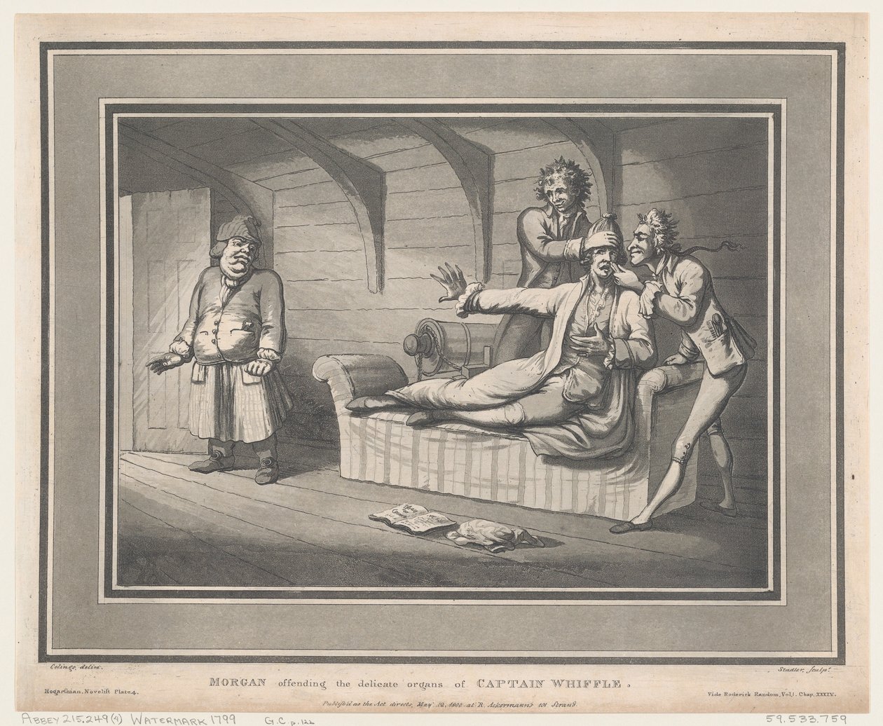 Morgan Offending The Delicate Organs of Captain Whiffle, 12. mai 1800., 12. mai 1800. av Thomas Rowlandson