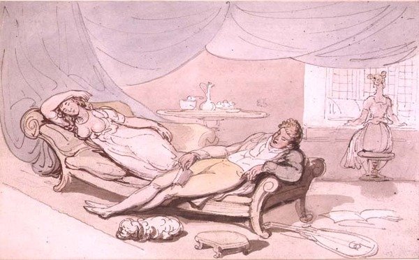 Musikk hjemme (penn og blekk, akvarell) av Thomas Rowlandson