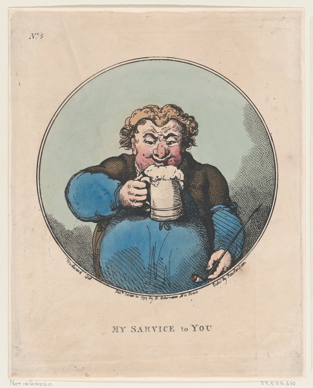 Min tjeneste til deg, 20. oktober 1799., 20. oktober 1799. av Thomas Rowlandson