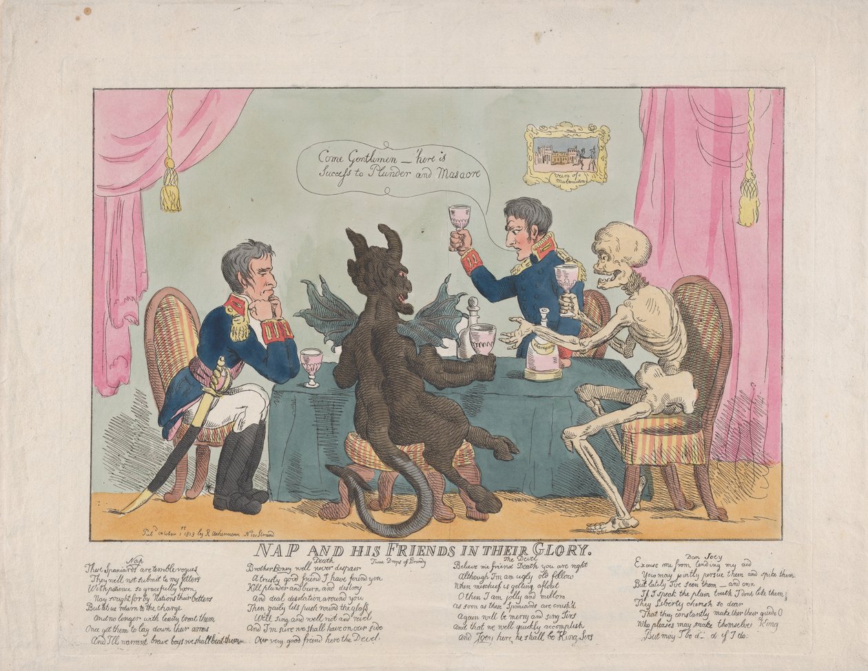 Nap and His Friends in their Glory, 1. oktober 1813., 1. oktober 1813. av Thomas Rowlandson