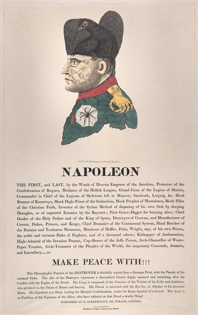 Napoleon, mars 1814., mars 1814. av Thomas Rowlandson
