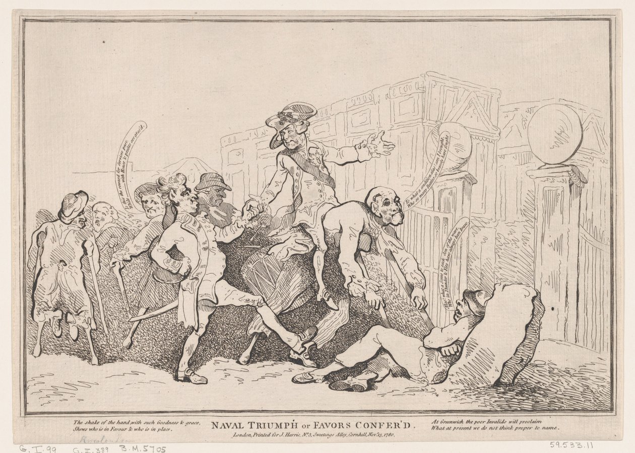 Naval Triumph, or Favors Confered, 13. november 1780., 13. november 1780. av Thomas Rowlandson