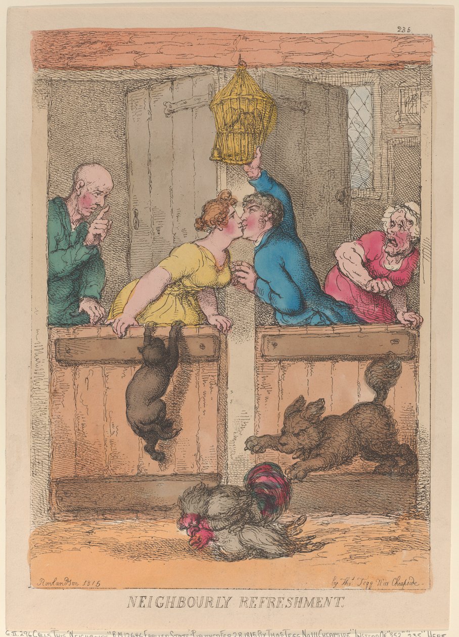 Forfriskninger blant naboene av Thomas Rowlandson