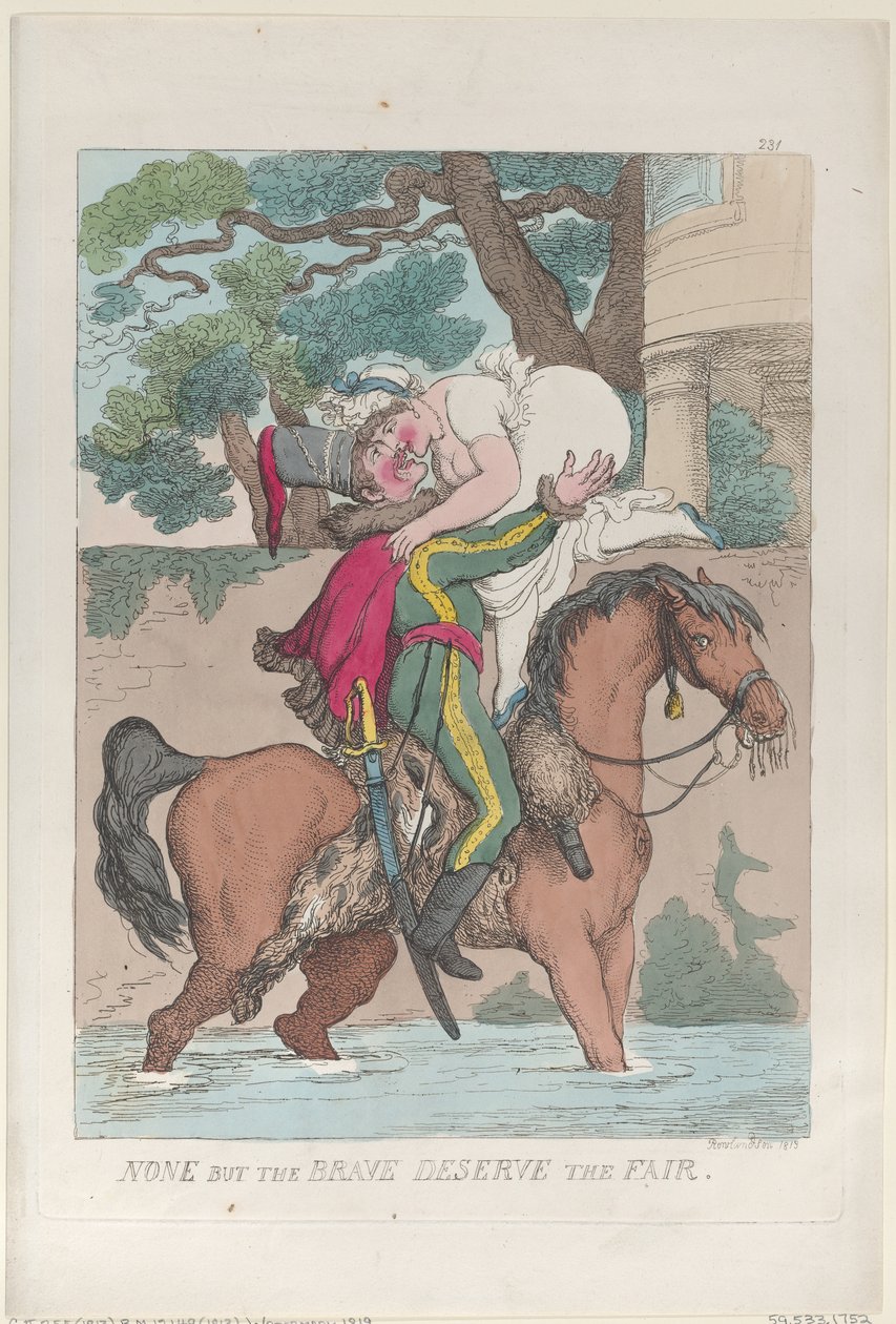 Ingen men de modige fortjener den rettferdige, 1813., 1813. av Thomas Rowlandson