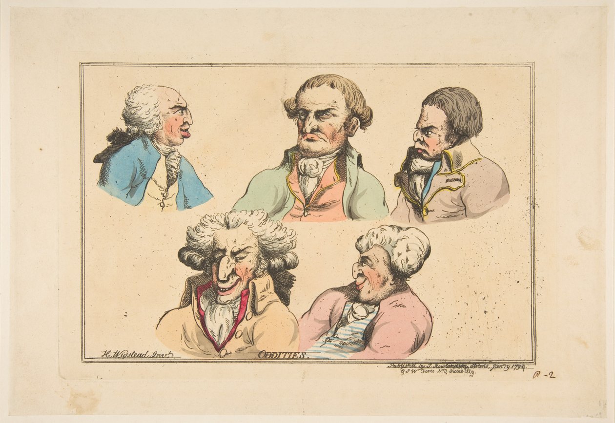Oddities, januar 1794. av Thomas Rowlandson