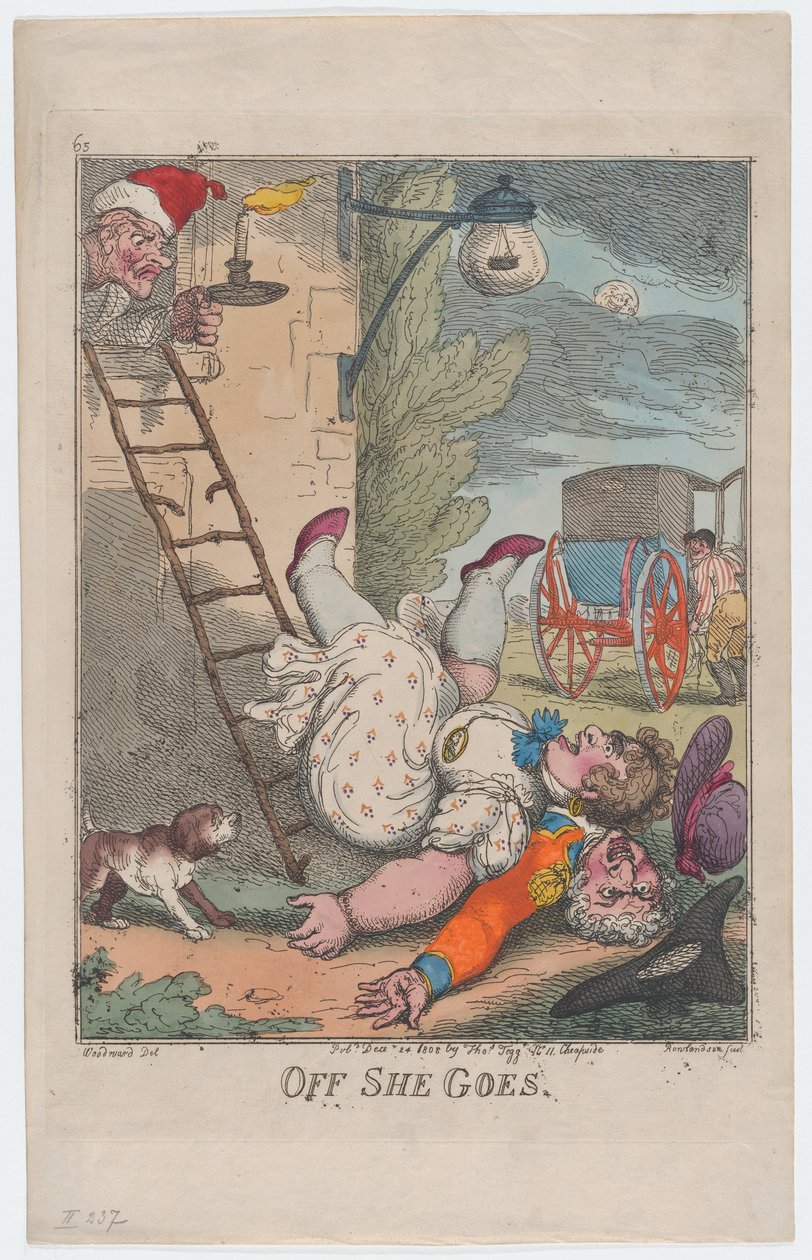 Off She Goes, 24. desember 1808., 24. desember 1808. av Thomas Rowlandson