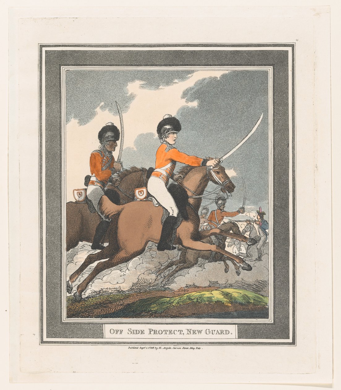 Off Side Protect, New Guard, 1. september 1798., 1. september 1798. av Thomas Rowlandson