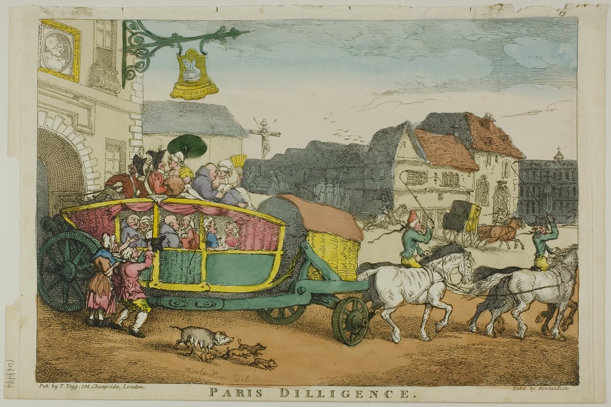 Paris Diligence av Thomas Rowlandson