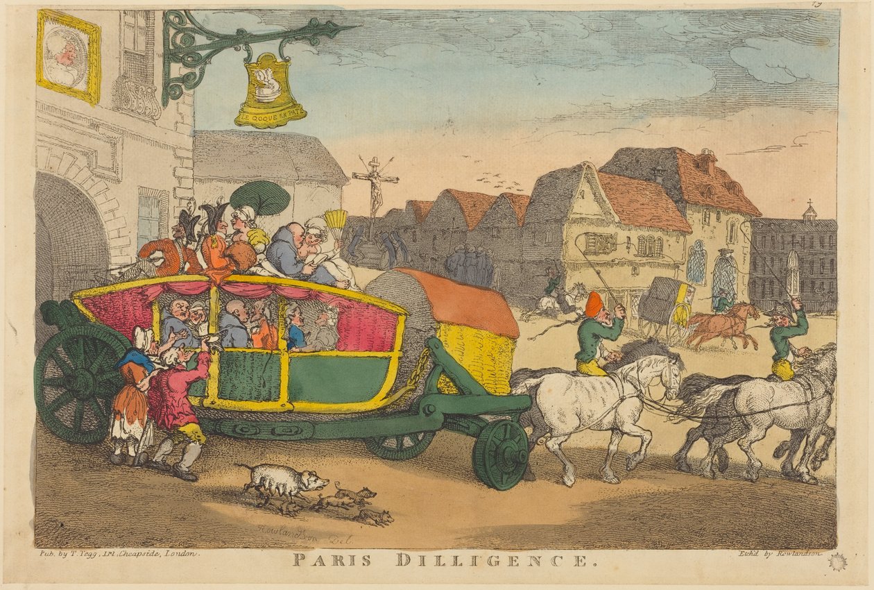 Paris Diligence av Thomas Rowlandson